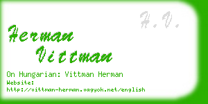 herman vittman business card